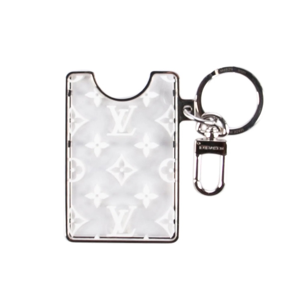 Pre-Owned Louis Vuitton Monogram White Card Holder Keychain